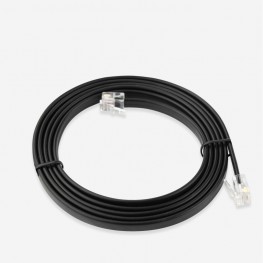 RJ11 Modular PVC plastic black telephone line cord
