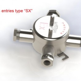Best Quality Stainless Steel ATEX Junction Boxes 4 Entries Type SX For Installation In Zone 1, 2, 21, and 22